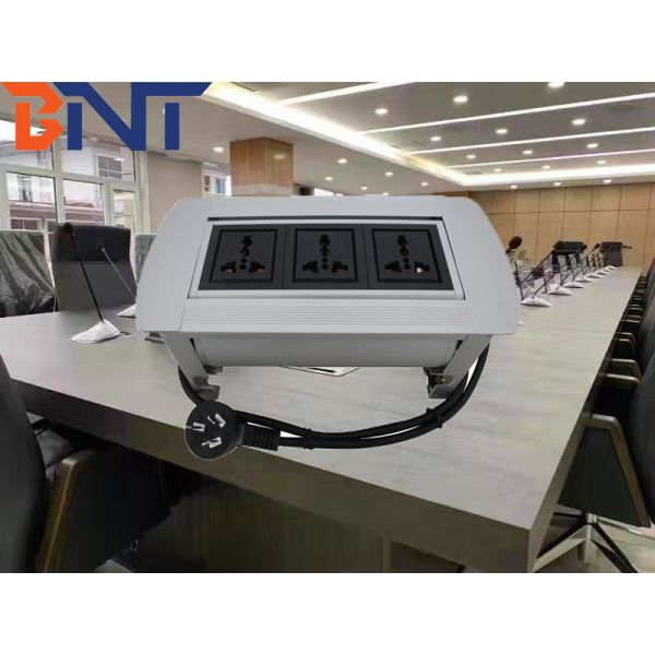 With 180 Degree Overturn Angle  Company Desktop Flip Up Outlet Jack