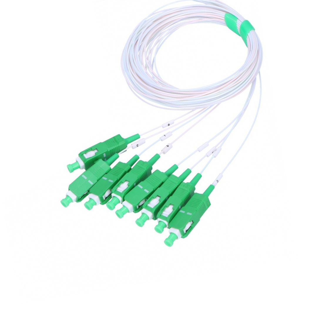 Splitter PLC SC APC PVC 1m, волокно LSZH одиночного режима Splitter 1x8 волокна