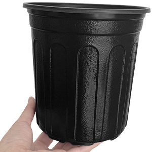 Gallon Plant Nursery Pots,Plastic Pots With Drainage Holes,Garden Flower Container Seedling Pot With White Label For Planting,Cuttings,Transplanting,Home Garden