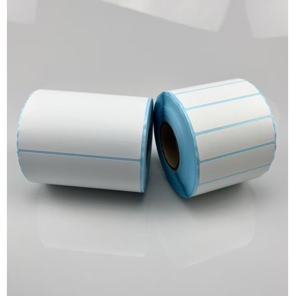 Direct Thermal Sticker DT Sticker for Barcode Printing with blue glassine liner