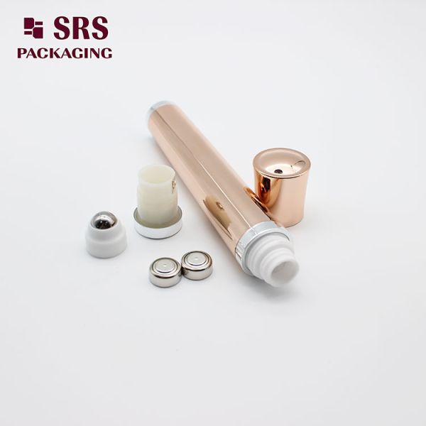 DR004-10ml Customizable Vibrating Roll On Bottle For Beauty Products With Metalized Color
