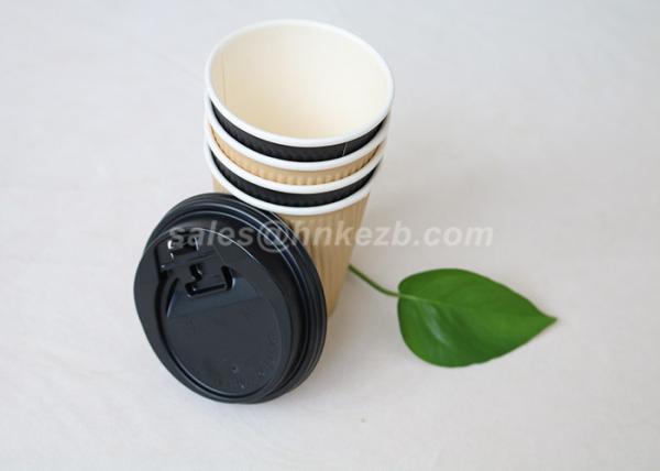 8oz - 16oz Black Paper Coffee Cups , Paper To Go Coffee Cups Eco Friendly