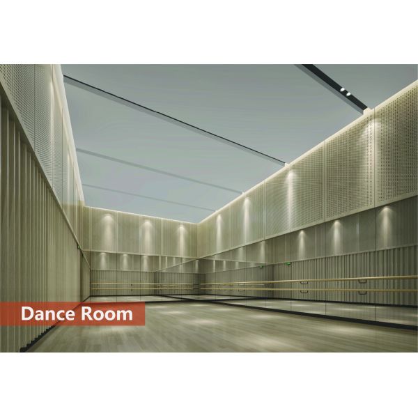 Круглое отверстие структура акустические перфорированные деревянные панели 2400 мм 0,9NRC CE FSC