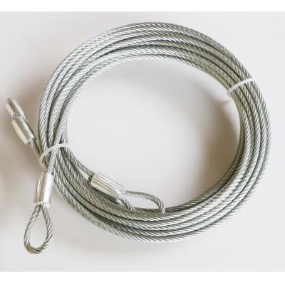Câble de sécurité galvanisé pour porte de garage 7x19 1/8'' pour ressort de torsion