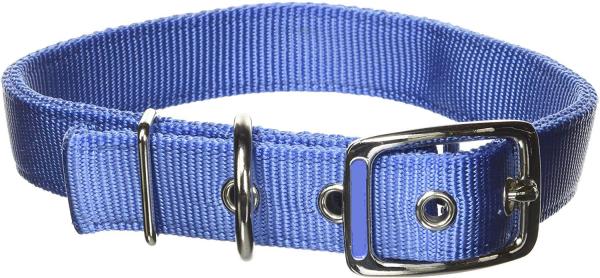Double Thick Nylon Deluxe Dog Collars Customized With Multiple Color Options