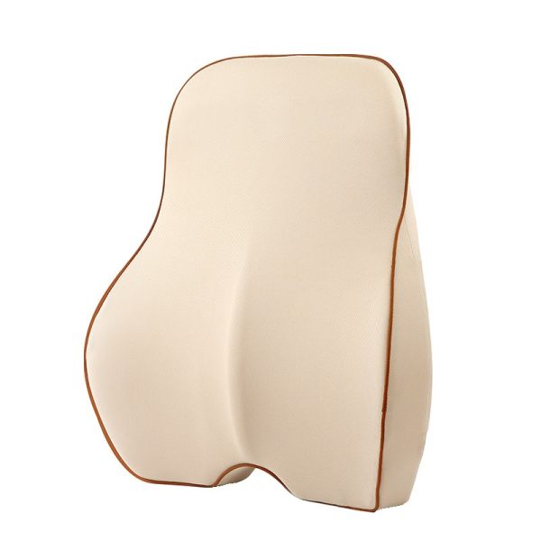 Polyester Ergonomic Car Seats Waist Support Backrest Memory Cotton Pain Relief Pillow