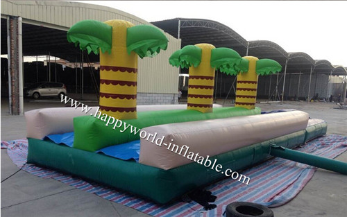 palm tree inflatable water slide , long inflatable water slide for kids