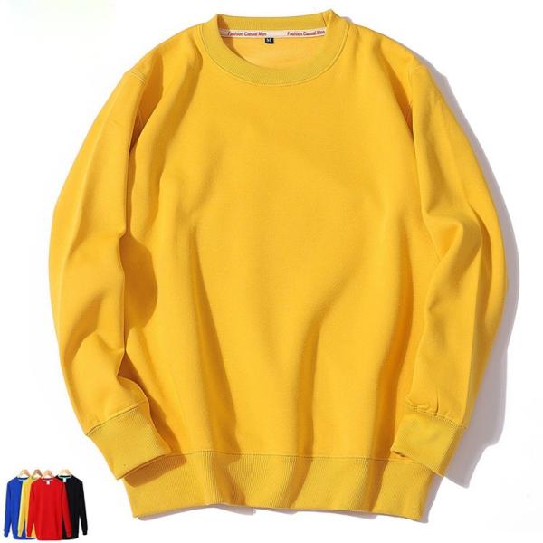 Autumn Mens Crew Neck Sweatshirts , Oversized Round Neck Sweater Regular Sleeve