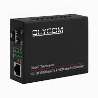 1G SFP Convertidor de medios Gigabit Ethernet de fibra óptica sin administrar Mini tamaño Negro DC5V