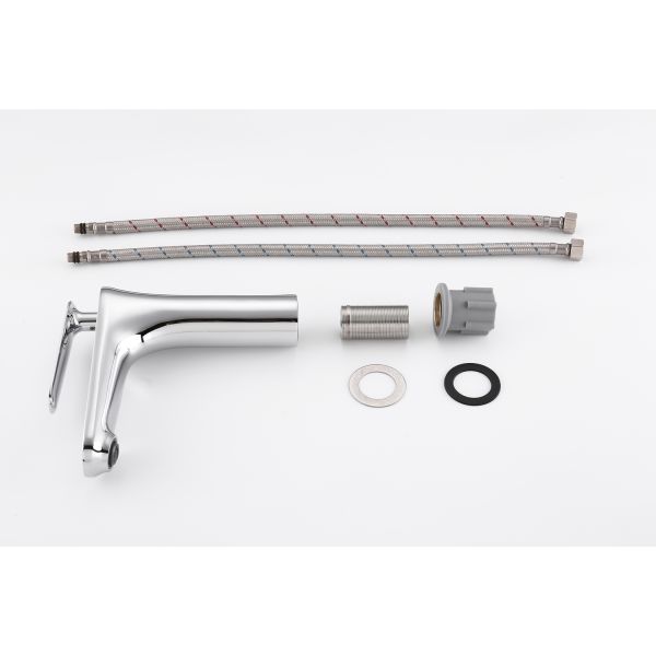 Hotel Brass Chrome Polished Farmhouse Single Handle Lavatory Basin Vanity Sink Faucet