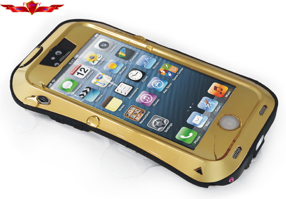 Aluminum Dirtproof/Shockproof/Waterproof With Gorilla Glass Iphone 5 5S Cases