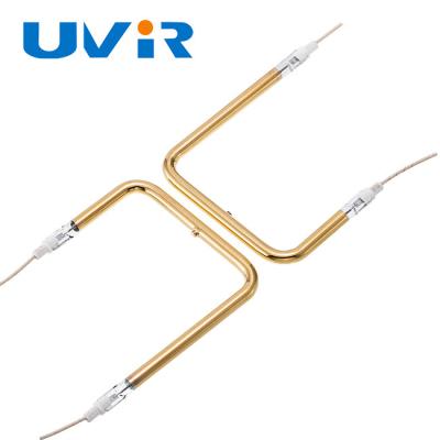 Tubes à chauffage infrarouge en forme de U recouverts d'or de 910 W