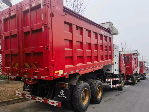90 toneladas camião pesado de descarga 6x4 SHACMAN camião de descarga de GNC vermelho F3000 6x4 380 EuroV