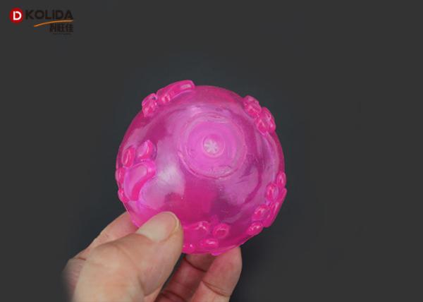 Tasteful Light Up Dog Ball Squeaky Rubber 60mm Dimension For Fun T7