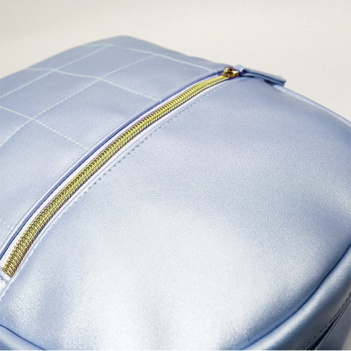 ODM Ladies Waterproof Rucksack 26cm 34cm Light Blue Leather Backpack