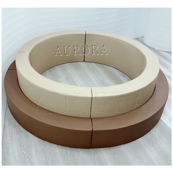 Factory Soft Play Playground Coffee Beige Equipment Indoor Soft Play Round Ball Pit
