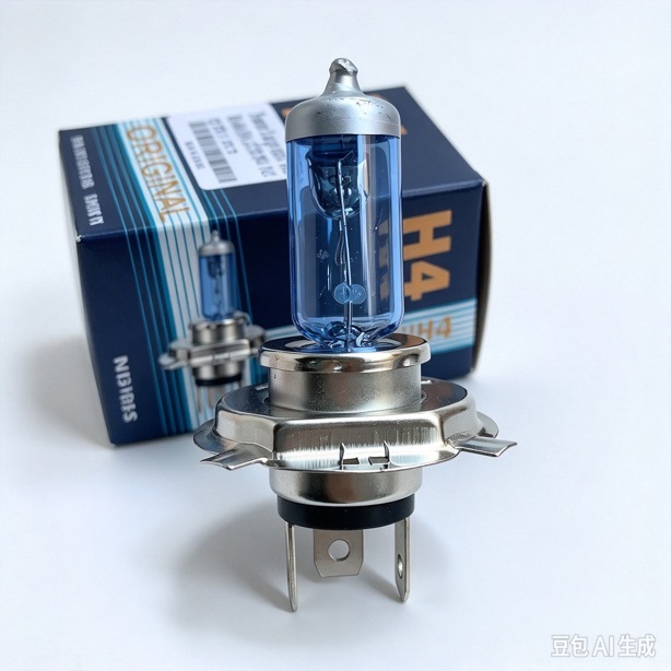 High Brightness H4 Cool Blue Halogen Bulb, Long Life UV Protection Head Light Replacement