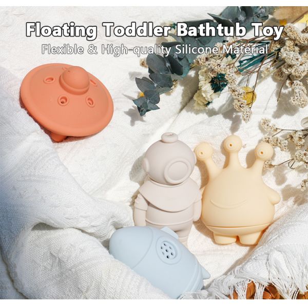 PAISEN Bpa Free Silicon Soft Toys Toddler Kids Water Spray Bathing Toy Shower Silicone Baby Bath Toys Set For Children Toddlers