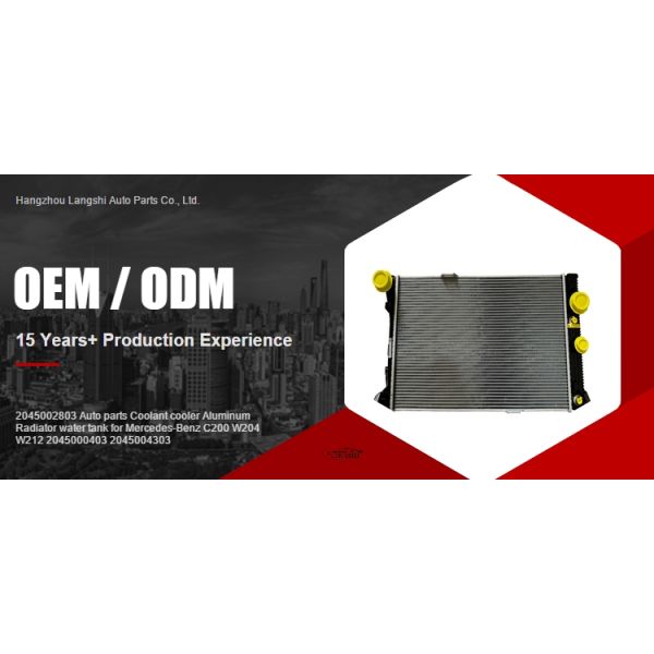 2045002803 Aluminum Radiator Water Tank for Mercedes-Benz C200 W204 W212 2000-2010 Year