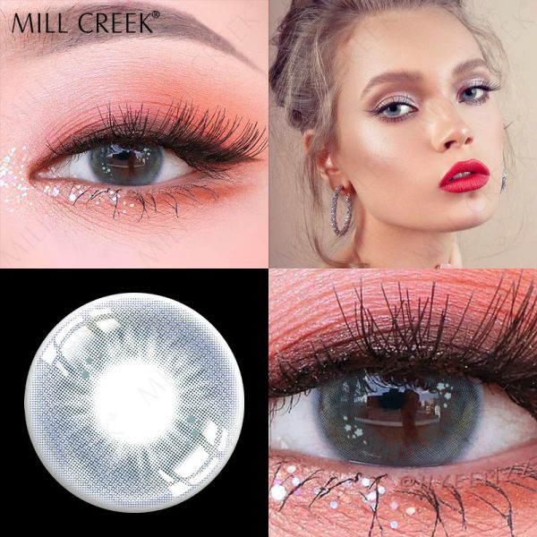 KSSEYE Non Prescription Ocean Bright Blue Eye Contacts Lenses 14.5mm