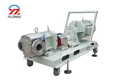 Fixed Rotational Speed Rotary Lobe Pump Mechanical Sealed With Mobile Cart