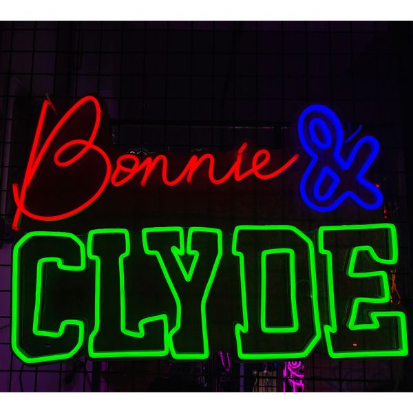 Любовник Bonnie&clyde поля неоновую вывеску дома спальни партии