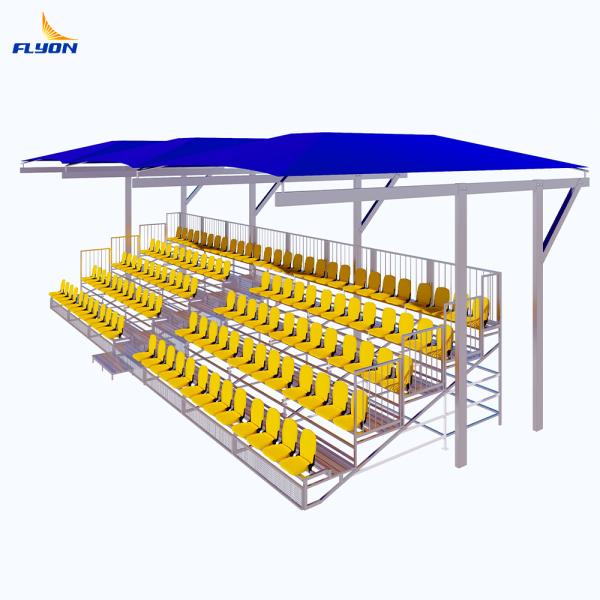 Siège de stade pliable d'extérieur avec auvent résistant aux intempéries