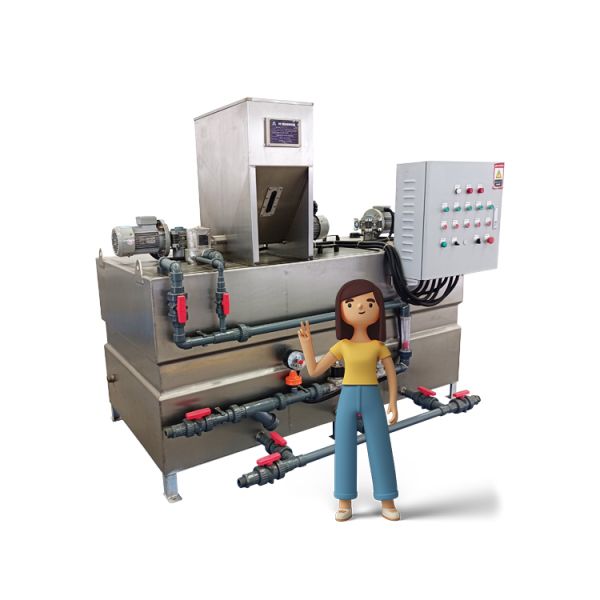 IEPP China Manufacturer Factory Ss304 Wastewater Treatment Equipment Chemical Dosing tank With Mixer Polymer Preparation Machine