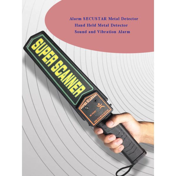 Металлоискатель безопасностью высокой чувствительности ручной сделанный в блоке развертки ужина АБС резиновом