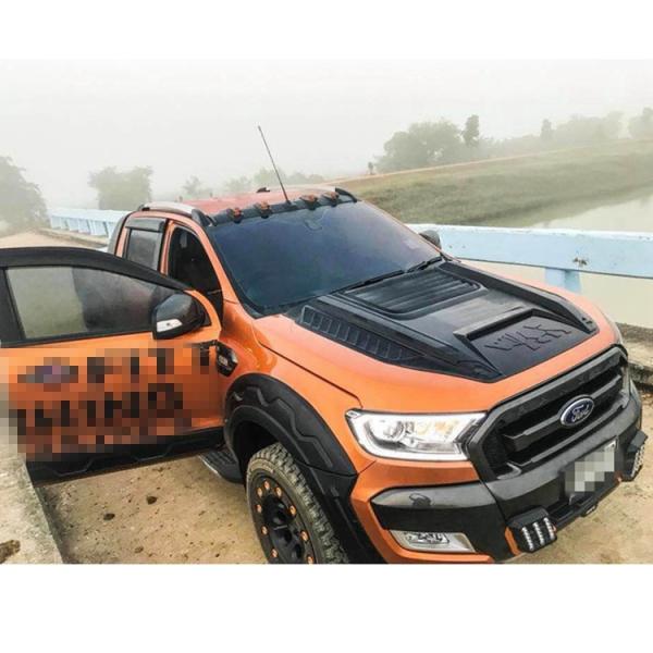 LED Front Roof Spoiler 4x4 Body Kits For Ford Ranger T6 T7 2012 2019