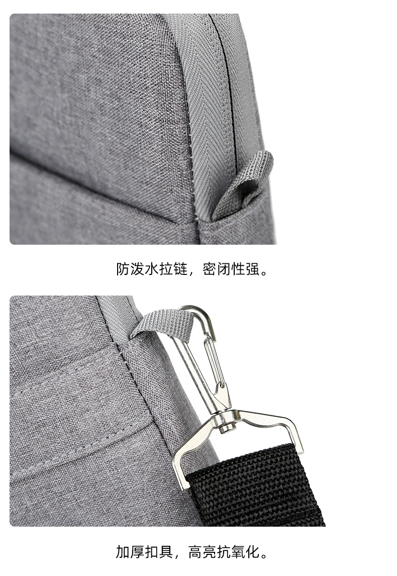 Women's Briefcase Laptop Bag 13/14/15.6 Inch Tablet Sleeve Men's Business Shoulder Bag with Custom Logo Printing Wholesale OEM/ODM/Private Label
