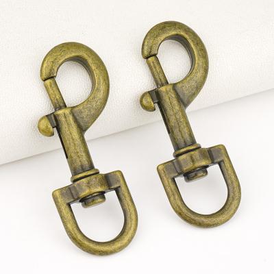 Metal Bag Accessories Antique Brass Swivel Snap Hook 11mm Dog Hook with Customized Logo