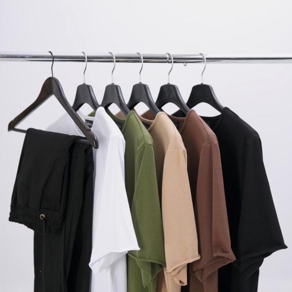Fashion Plain Premium T Shirts Raw Hem Essential