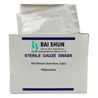 Éponge de gaze médicale absorbante écouvillons de gaze de coton stériles 10 x 10 avec rayons X
