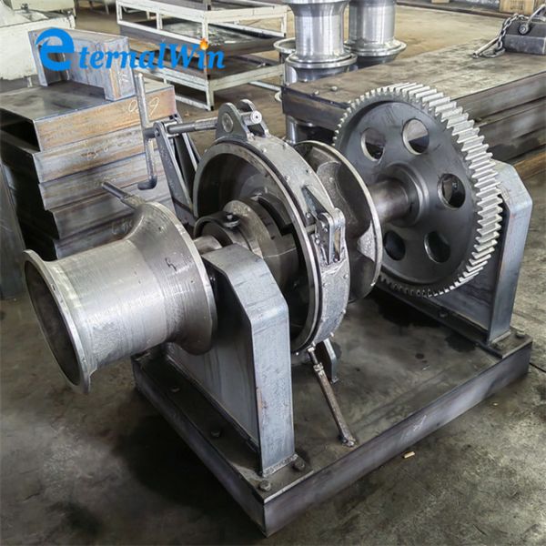 Motor hidráulico marino de diesel Ancla hidráulica de elevación del cabrestante delantero con cabeza de curvatura