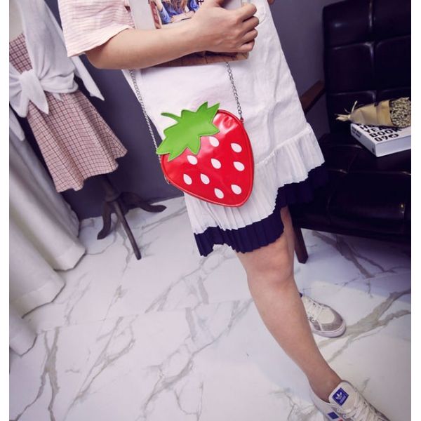 Japan and South Korea cartoon cute transparent strawberry summer fruit watermelon lemon shoulder bag Messenger bag