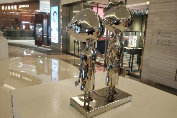 Esculturas abstratas do metal interno famoso contemporâneo para a decoração da entrada