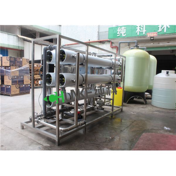 Commercial 10 Ton Reverse Osmosis Water System / RO Water Purification Equipment For Deep Well Water