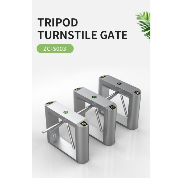 RS232 Interface Tripod Turnstile Gate Stainless Steel 304 Access Control System
