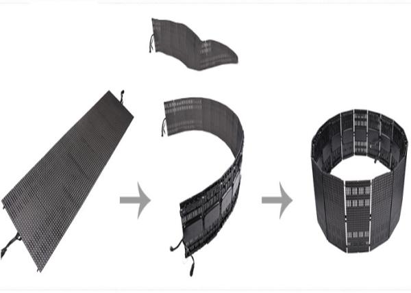 P10 Flexible Soft Outdoor LED Curtain Display Screen With Abnormal Shapes