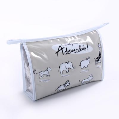 Customized Printed Travel Cosmetic Bags for Women  , PVC Makeup Bags With Metal Zipper