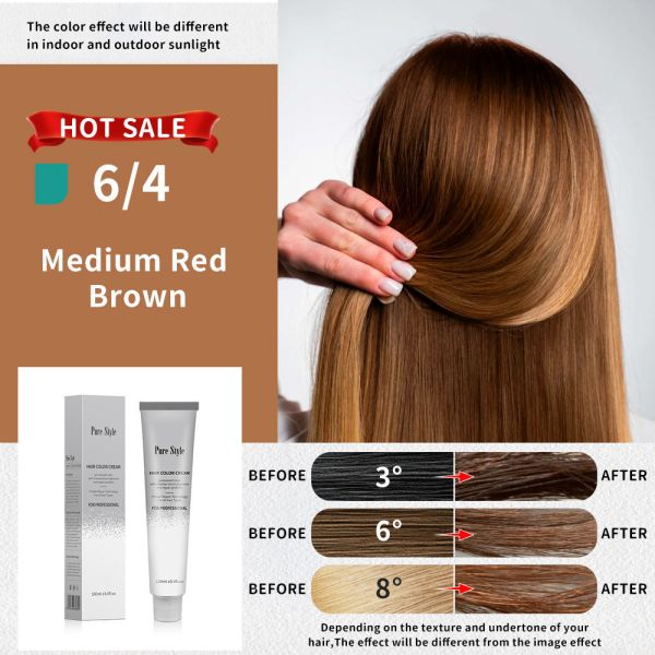 OEM Professional Hair Color Cream Low Ammonia 100ML For Salon