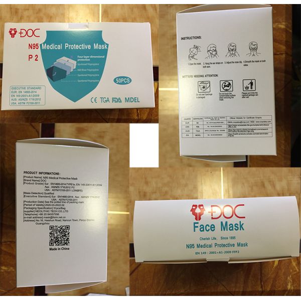 Сложите вверх лицевой щиток гермошлема КН95 Эарлооп устранимый с регулируемой частью носа, сформированной рыбой