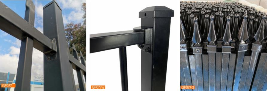 порошок 3003 высоты 6ft декоративный алюминиевый ограждая покрыл рельс 25*25mm