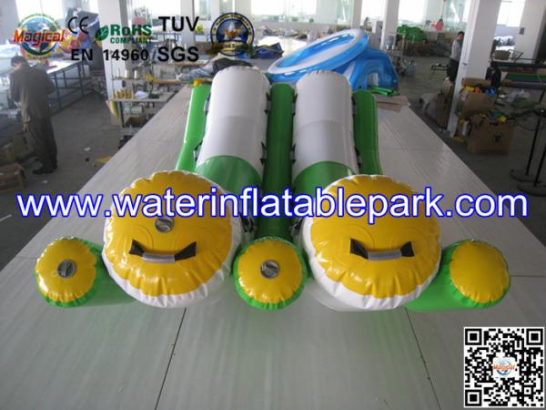 Double Tubes Kids Inflatable Water Park , Indoor Inflatable Water Seesaw