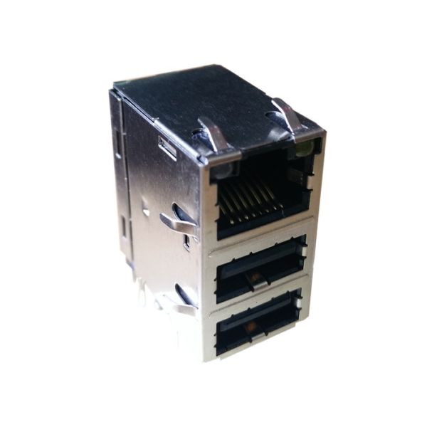 7497111611A の LPJU4281A64NL RJ45 USB のコネクター 10/100/1000BaseT