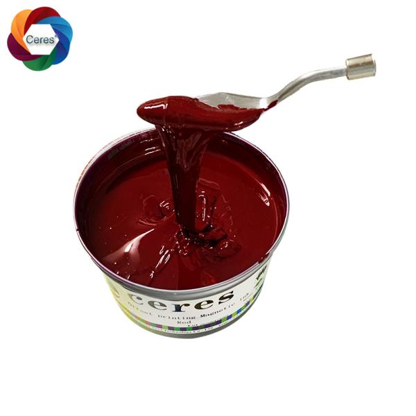 Tinta de seguridad magnética de Ceres Rojo para impresión offset 1 kg