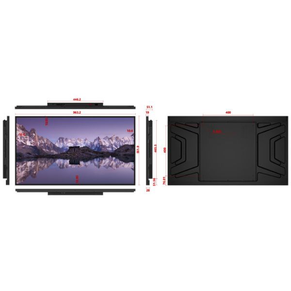 карты киоска Signage 43inch реклама цифров крытой цифров крытая экранирует афишу