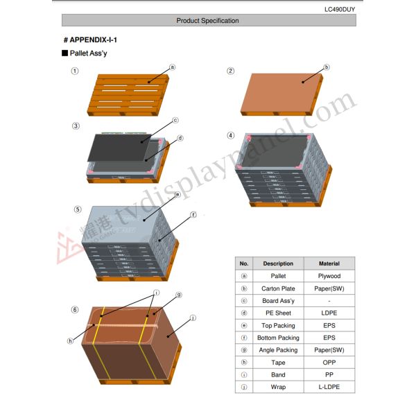 LG 49 Inch TV Display Panel LC490DUY-SHA1 PCB 1935A/1936A 60Hz Lg Tft Panel