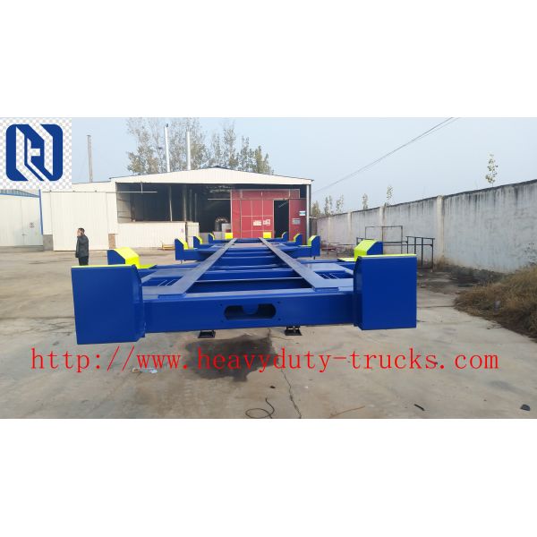 Sino Truk Double Containers Semi Trailer Trucks , Red Diesel Truck Trailer
